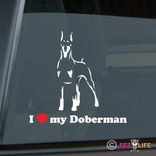 I Love My Doberman наклейка высечка винил-pincscher v2 dobie автомобильные наклейки | Автомобили