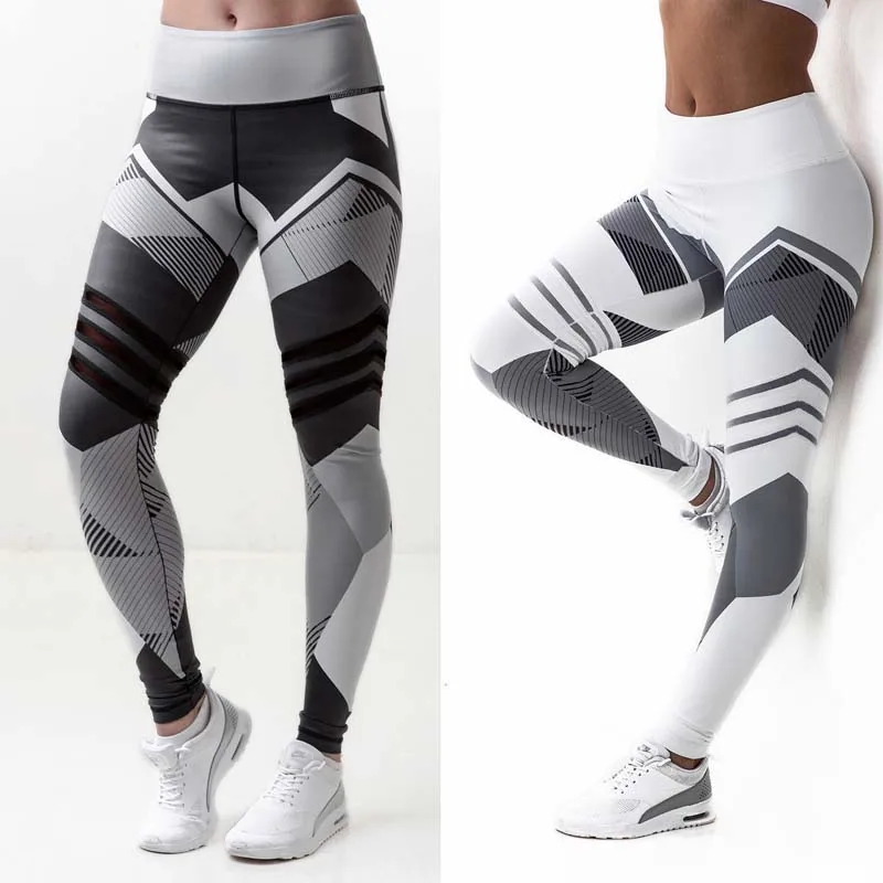 

Digital printed yoga leggings hip-height waist sports fitness pants