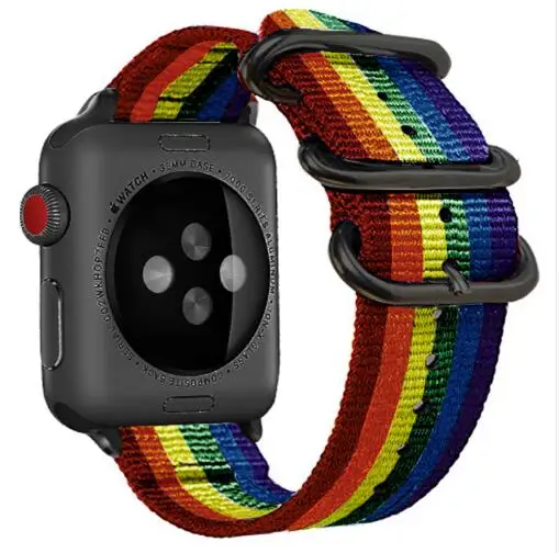 Ремешок для наручных часов Apple Watch Band 42 мм 44 нейлоновый браслет Series 4 3 2 1 38 40 прочная