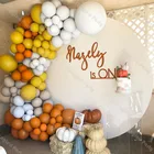 157 шт в два раза имбирь светильник серый шар гирлянда Абрикосовый Цвет; Оранжевый цвет; Арочный комплект воздушные шары, хороший подарок на день рождения, держащих букет невесты на свадьбе, на новый год, Декор