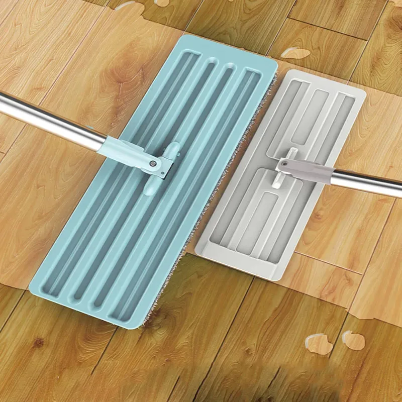 

Hand-washing Vibrato Mop Home Large Mop Bucket Office Lazy Flat Thickening Scrape Mopping The Floor Dust Mop Slipper Hands Free