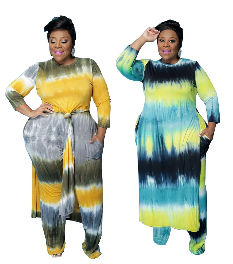 

Женский комплект из двух предметов, Повседневная футболка с длинным рукавом и круглым вырезом, свободные брюки, Осень-зима 2021