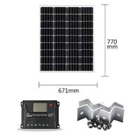 sola kit 100w 200w 300w 400w solar panel 18v100w solar charge controller 12v24v 30a solar battery charger car camping boat rv