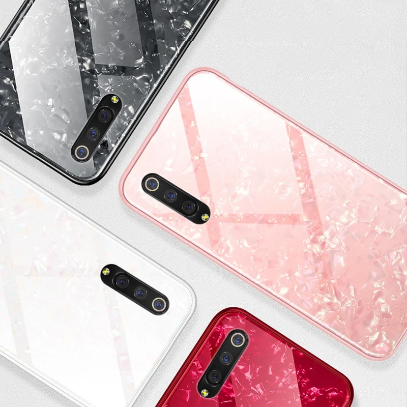 Блестящий чехол из закаленного стекла для Xiaomi mi 9T Pro 9 se 6 8 Lite Жесткий Чехол