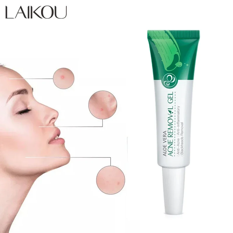 

LAIKOU Aloe Soothing Gel Anti Inflammatory Anti Acne Treatment Redness Sun Repair Aloe Gel Hyaluronic Acid Natural Facial Cream