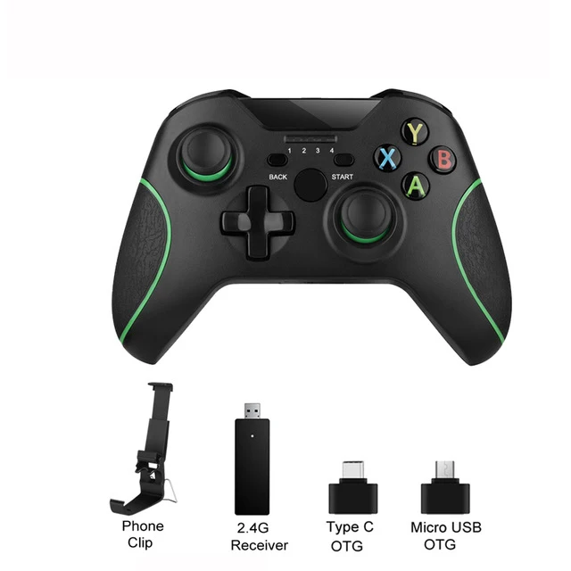 with clip 2,4G беспроводной контроллер для Xbox One консоль для ПК для Android геймпад для смартфона джойстик - Цвет: with clip