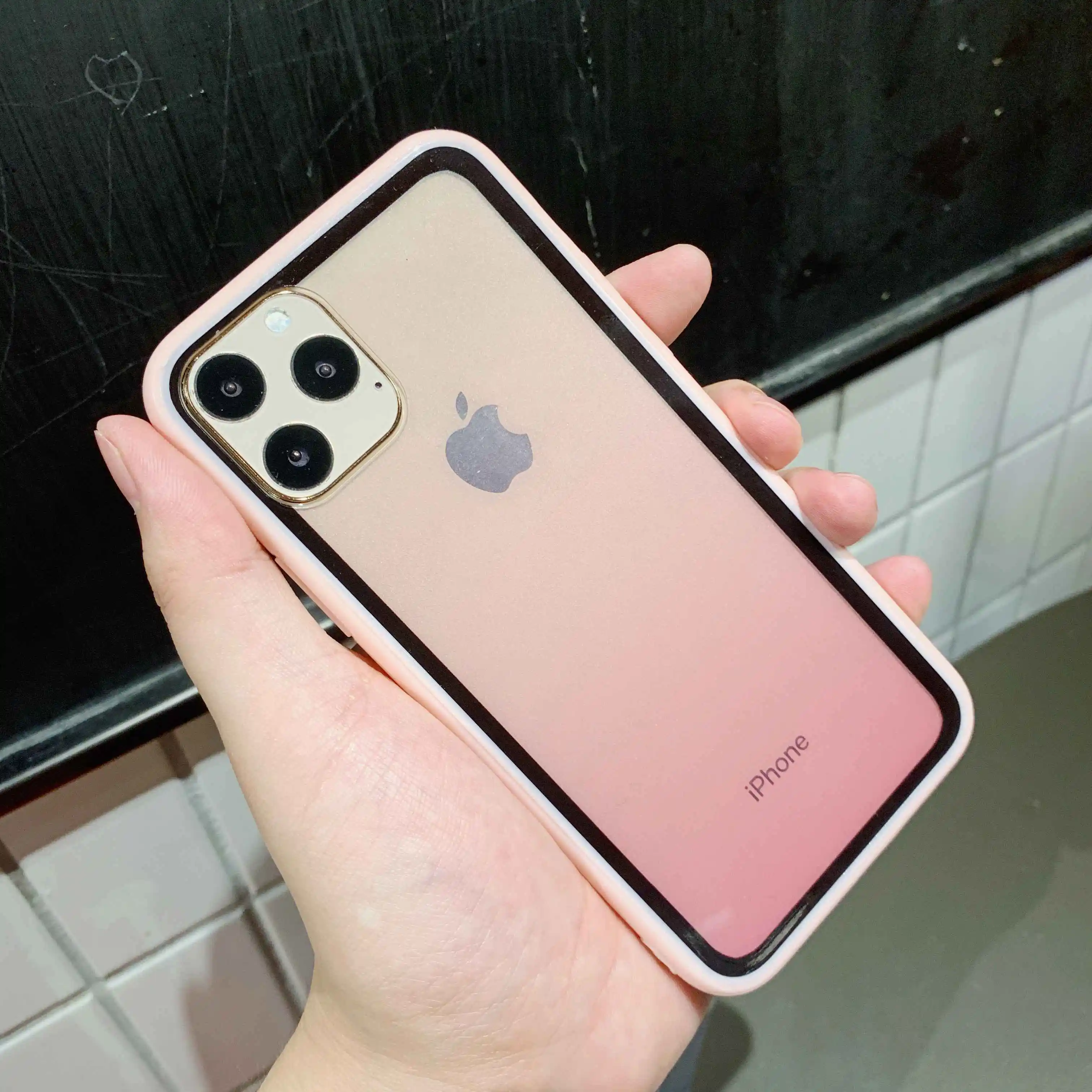 For iPhone XS 11 Pro Max XR X 6 6s 7 8 Plus Gradient Color Soft Silicon TPU Edge Hard Plastic PC Clear Acrylic Case Cover | Мобильные