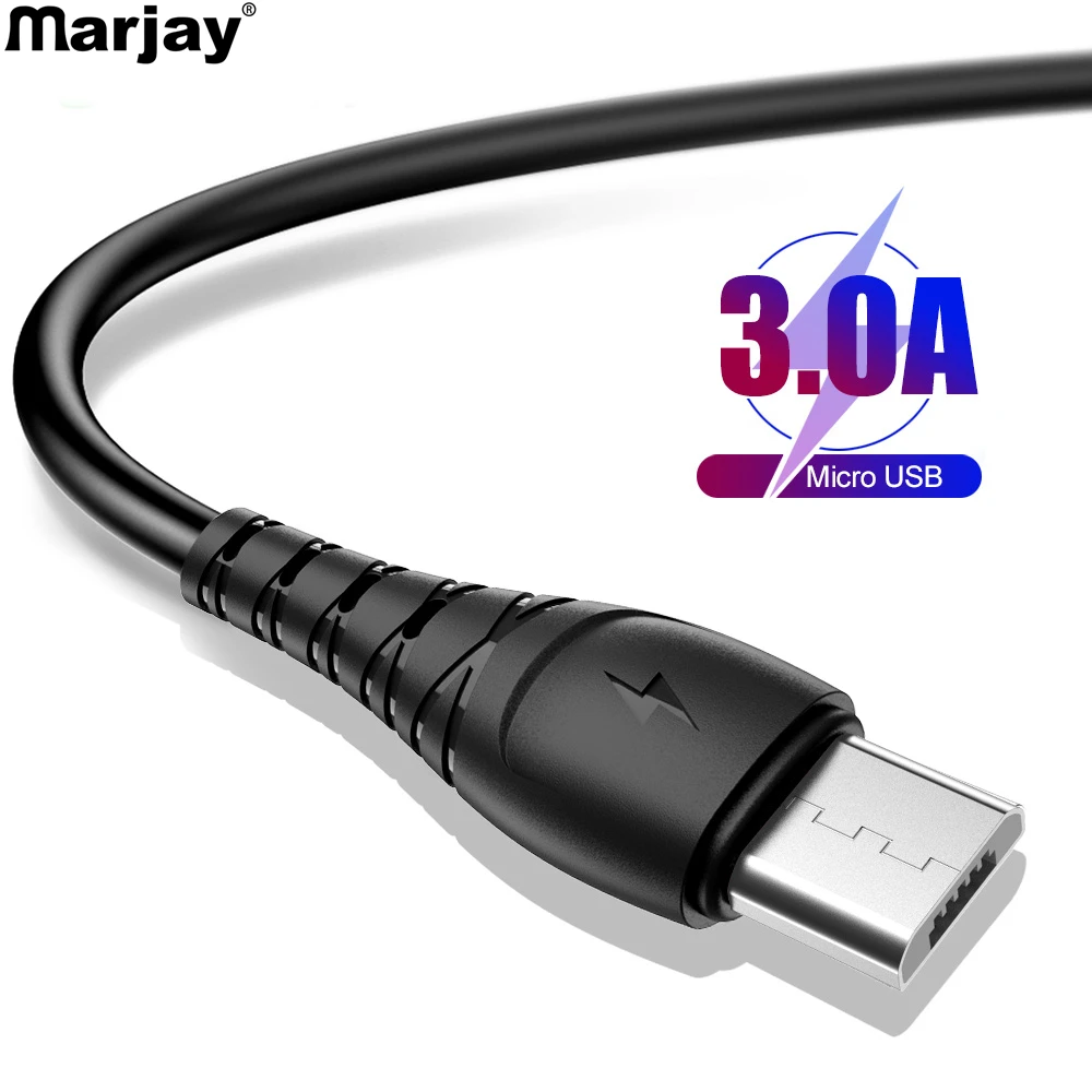 Marjay 1 м 2 Micro USB кабель для Xiaomi Redmi Note 5 Pro Быстрая зарядка Microusb зарядного устройства
