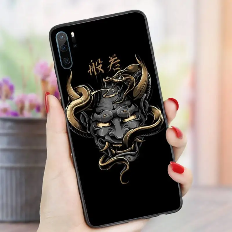 

Japanese samurai oni mask Phone Case For Huawei honor Mate P 10 20 30 40 i 9 8 pro x Lite smart 2019 nova 5t