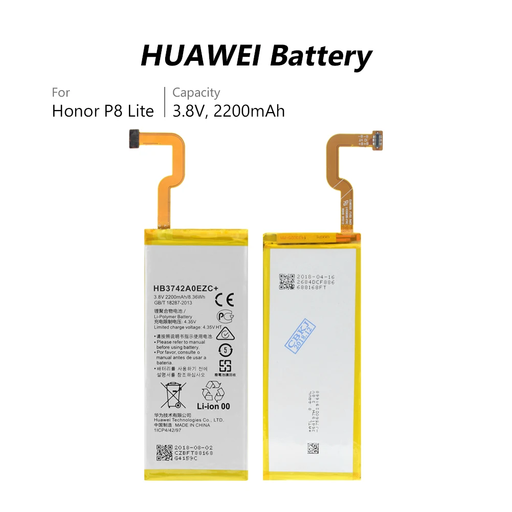 2019 YCDC 100% Новый оригинальный HB3742A0EZC для оптики + сменная батарея Huawei P8
