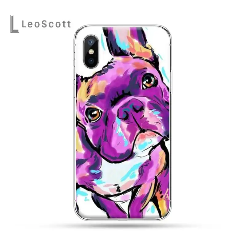 

French Bulldog cute animal luxury protective Phone Case shell for iPhone 11 12 pro XS MAX 8 7 6 6S Plus X 5S SE 2020 XR