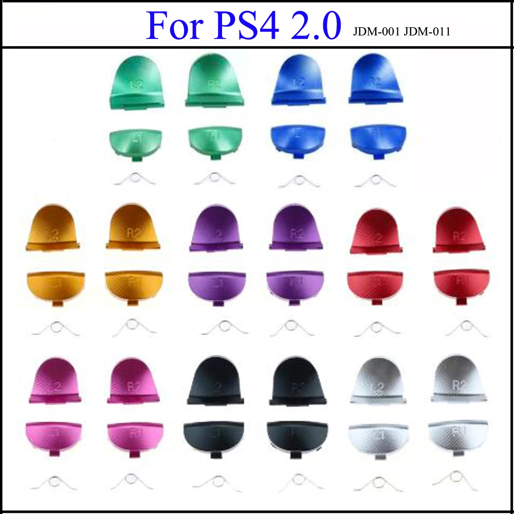 

Metal Aluminum Alloy L2 R2 Trigger & L1 R1 Triggers Buttons for Sony PS4 Controllers Trigger Buttons with springs JDS 001 011