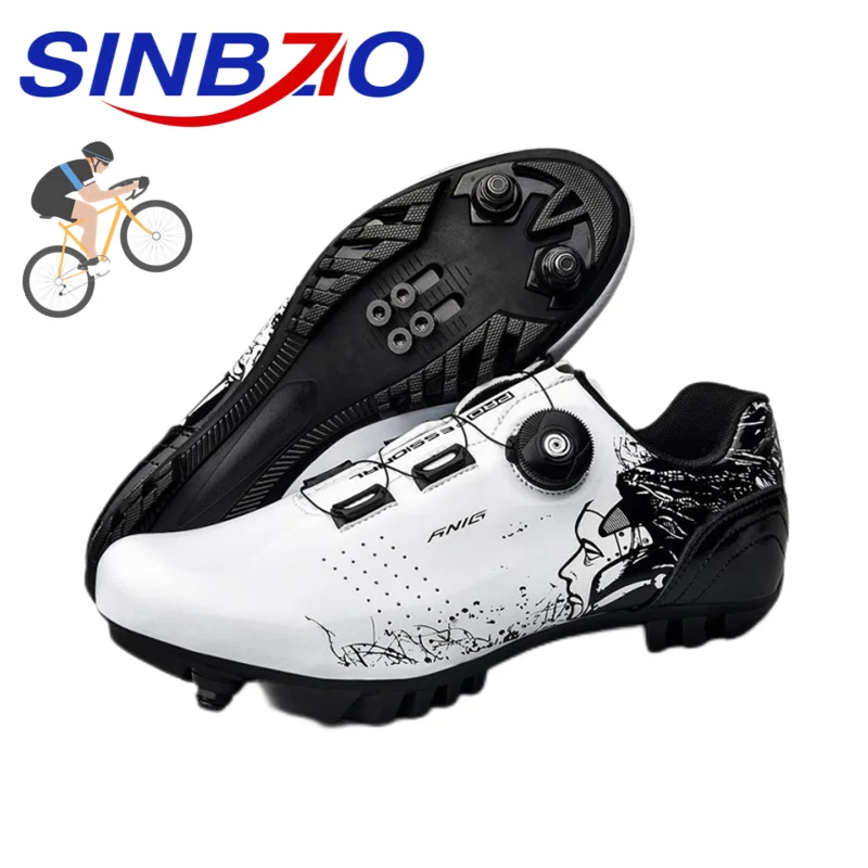 

SINBZIO New Men High-quality Mountain Bike Cycling Shoes Self-locking Bicycle Sports Shoes Women Road Bike SPD Cycling Shoes
