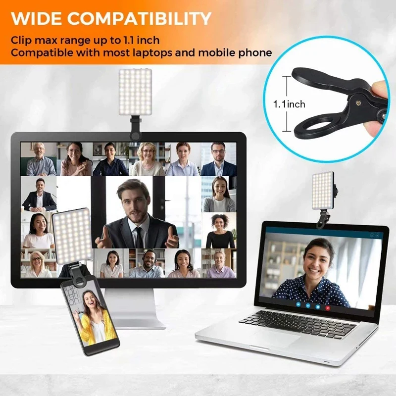 

FB Video Conference Lighting, Webcam Lighting for Remote Working, Zoom Lighting for Laptop/Computer, Zoom Calls, Live Streaming
