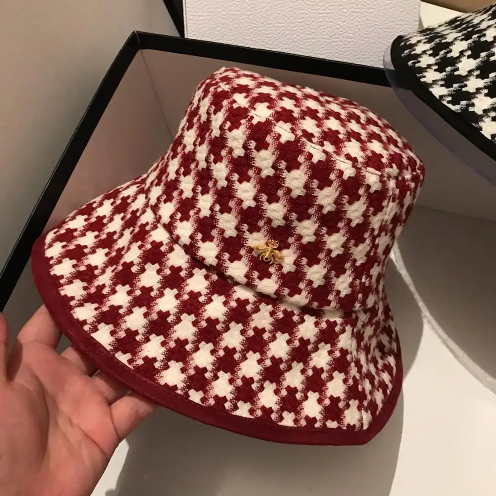 2020 бренд Bee модная Рыбацкая шляпа весна осень зима решетчатые шляпы женские