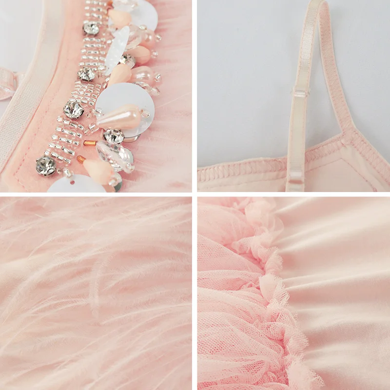 Детское платье для девочек с перьями и бисером блестками дня рождения бутик