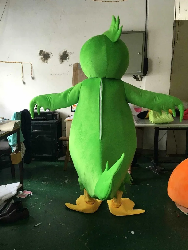 Cartoon Green Parrot Bird Mascot Costume Cosplay Theme Party Dress Xmas Fursuit Outfits Carnival Halloween Easter Ad Clothes |