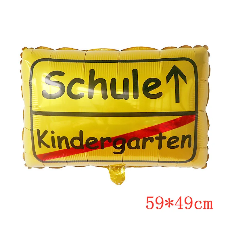 1 предмет новые туфли с квадратными Schule детского сада фольги воздушные шары