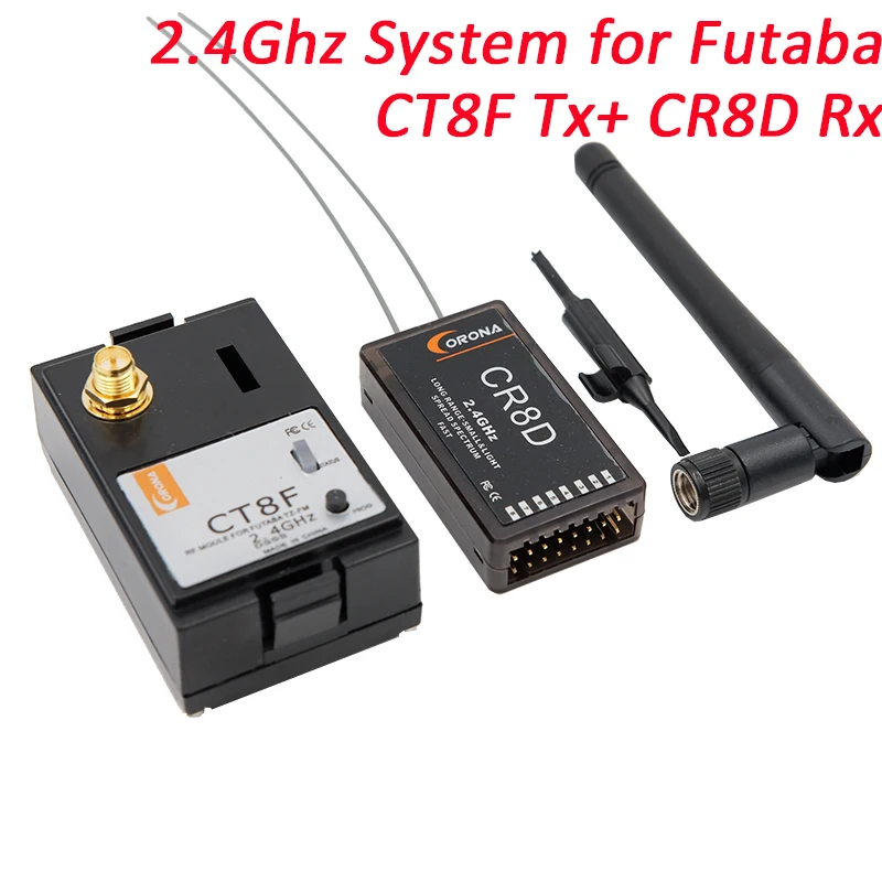 Combo-CR8D and CT8F Corona 2,4 ГГц FUTABA/HITEC Модуль и Rx комбо комплект CR8D и CT8F(V2 DSSS - Цвет: Combo-CR8D and CT8F