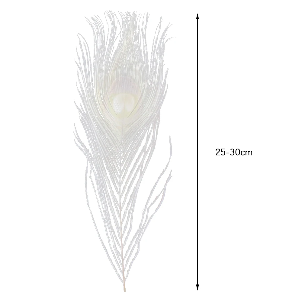 Натуральные белые перья павлина с большими глазами длина 10 12 дюймов для