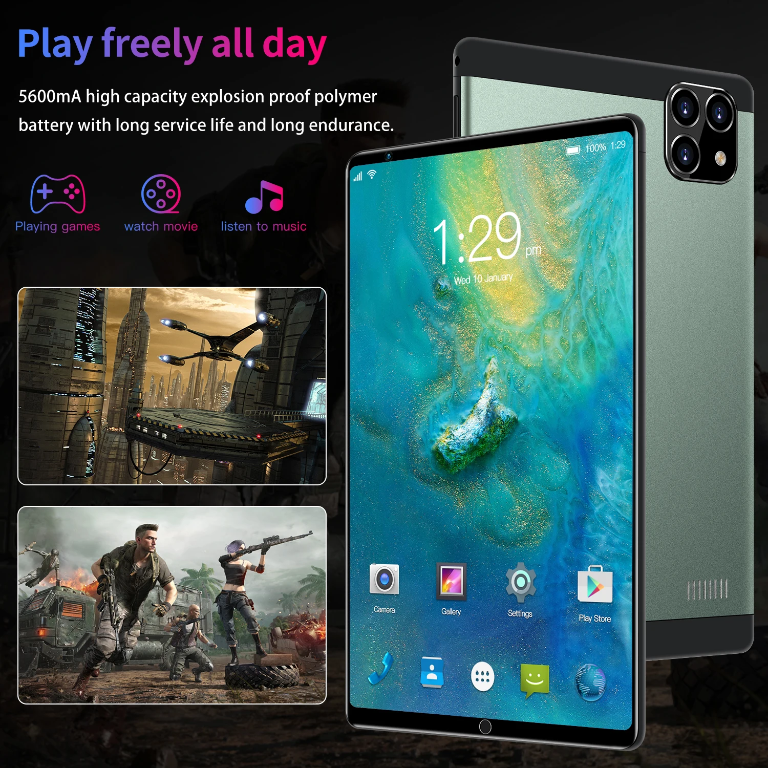 

Global Version 5G 12+512GB Deca Core 8.1 Inch Tablet Pc Bluetooth Tablets Google Play GPS WiFi Phone Call Android 11.0 Tablet PC