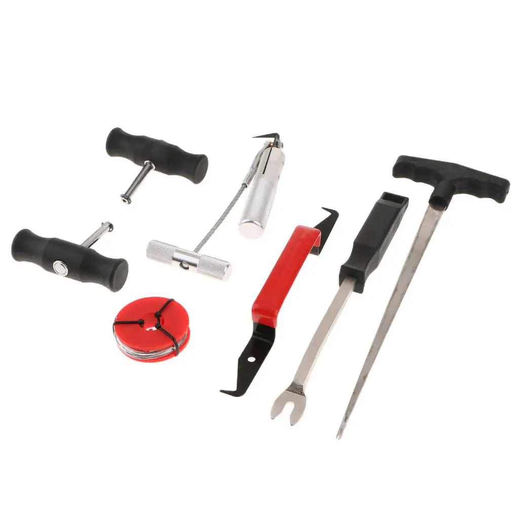 

7 шт. набор для удаления ветрового стекла, инструмент для удаления стекла и стальной проволоки, 15,2x10,8x1,8 дюймов