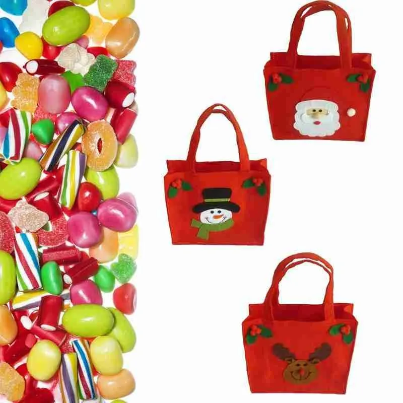 Рождественские конфеты подарочная сумка Санта Клаус Снеговик Лось подарочные