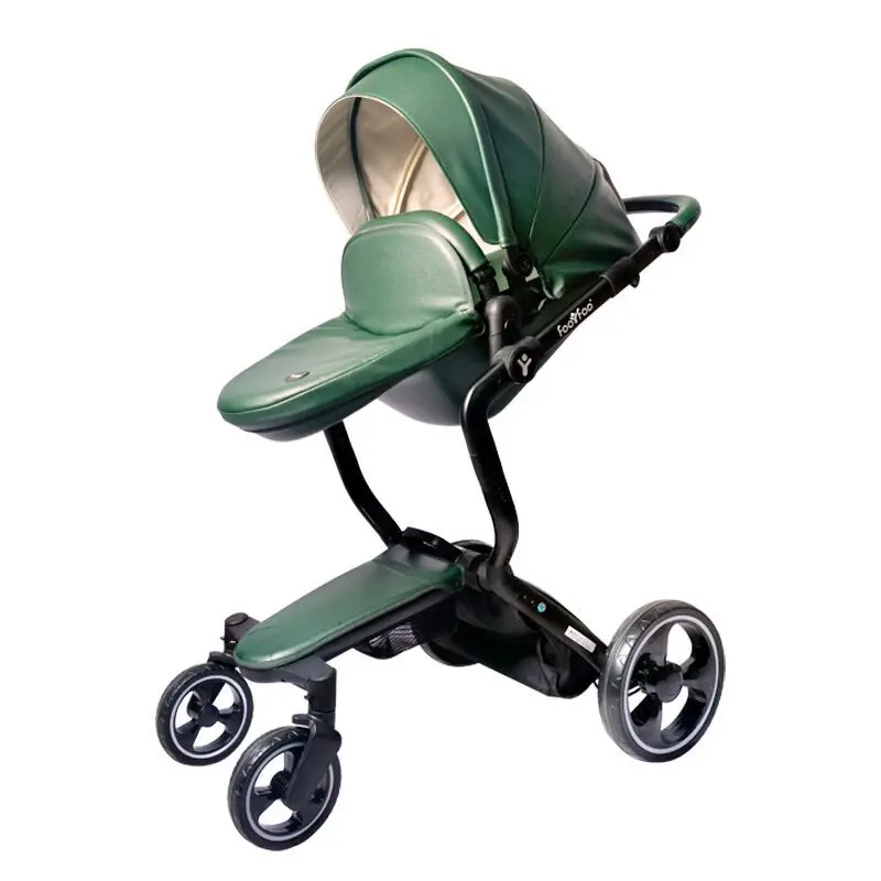 Foofoo 3 в 1 детская коляска кожа алюминиевый сплав роскошные модные перевозки для 4