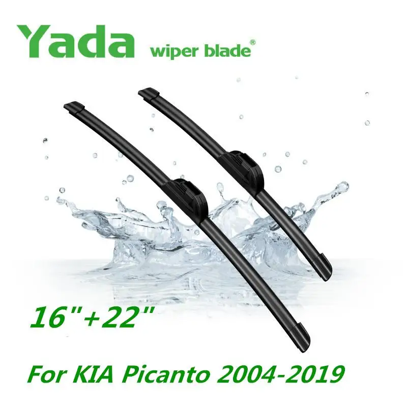

Щетки стеклоочистителя Yada для KIA Picanto 2004-2019, J-Hook, 16 + 22 дюйма