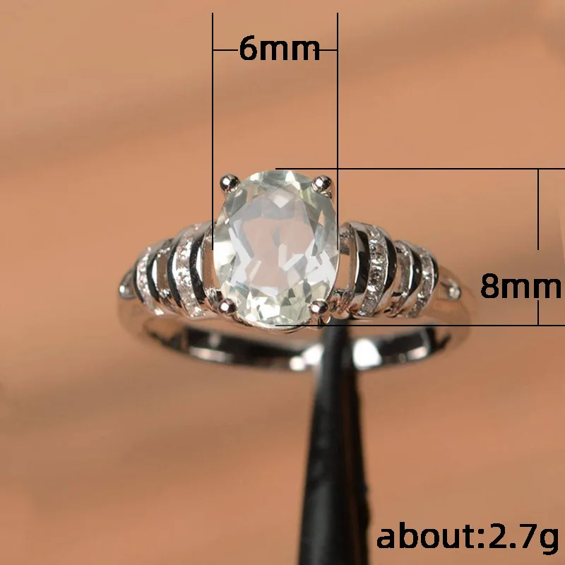 NPKDS простое блестящее женское кольцо с инкрустацией из циркония четырьмя зубцами