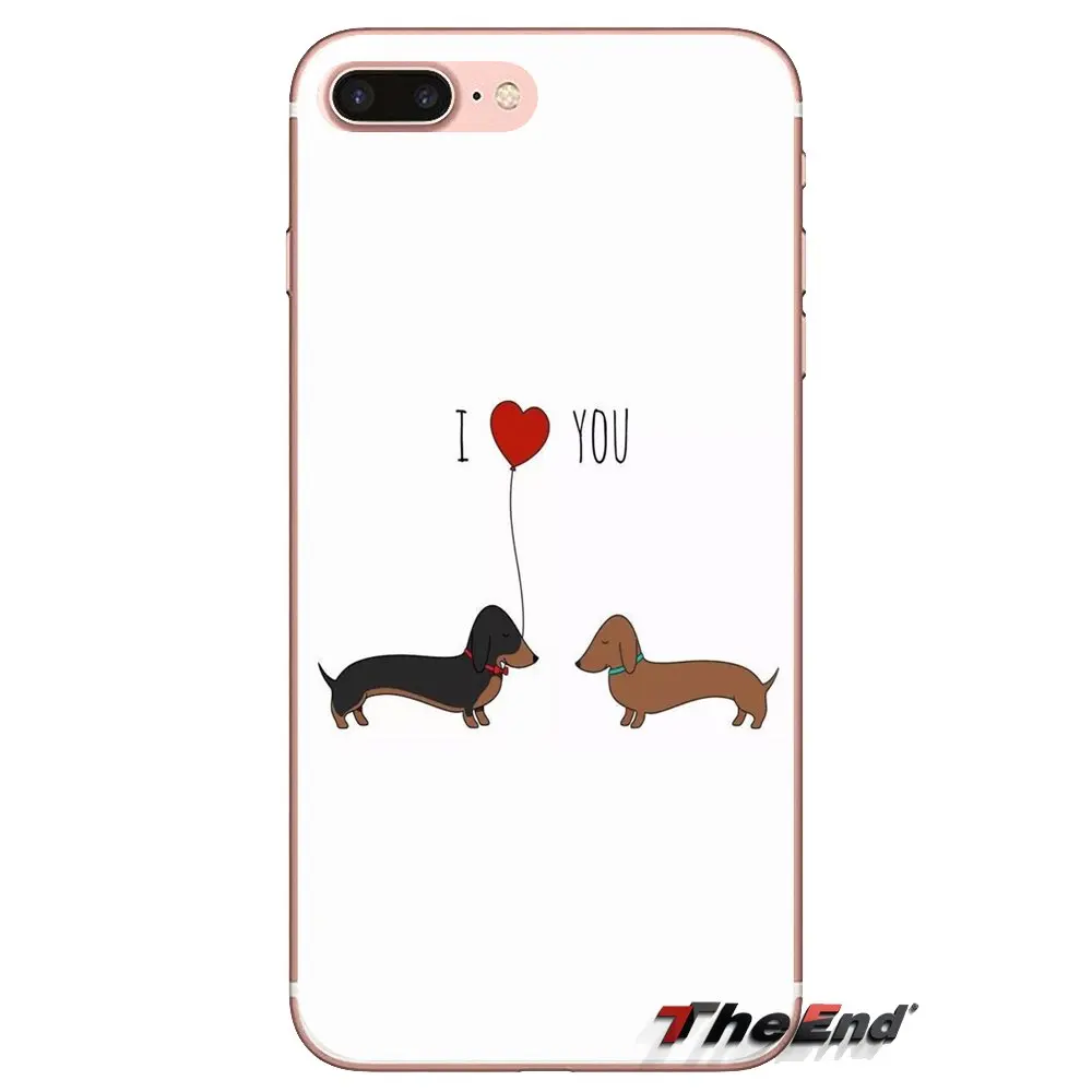 Прозрачный чехол из ТПУ с изображением таксы и щенков для Samsung Galaxy J1 J2 J3 J4 J5 J6 J7 J8 Plus