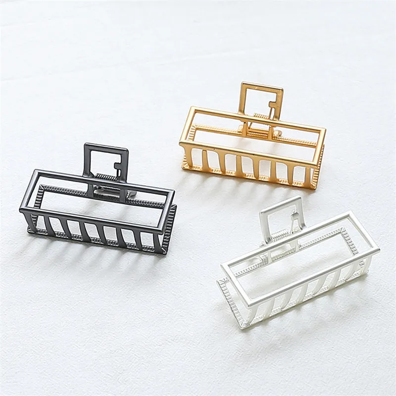 Геометрический зажим для волос в европейском стиле ретро простой дизайн полый