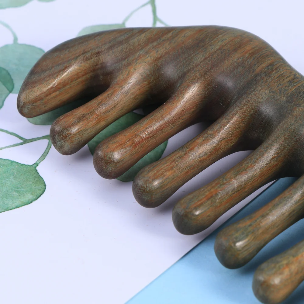 

Green Sandalwood Comb Wooden Hair Comb Verawood Comb Hair Care Wooden Brush Comb