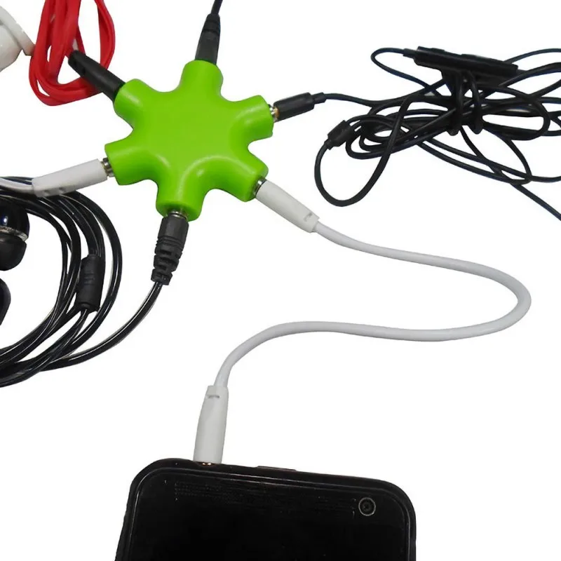 5 полосный 3 мм удлинитель для стереогарнитуры наушников и разветвитель с 1