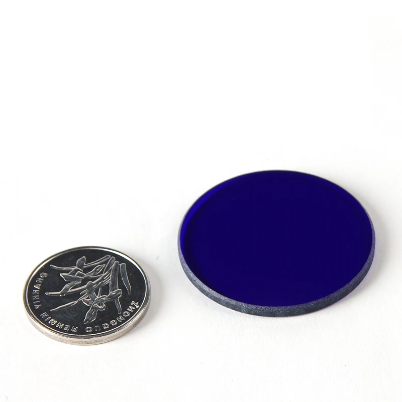Синий стеклянный оптический фильтр диаметром 30 мм цветной может быть