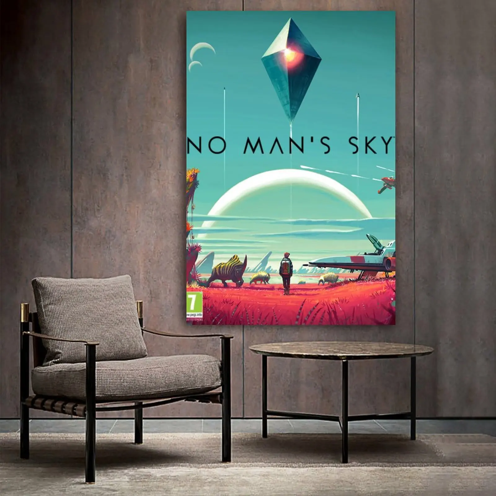 

No Man's Sky Action Video Game Canvas Art Poster and Wall Art Picture Print Modern Family bedroom Decor Posters