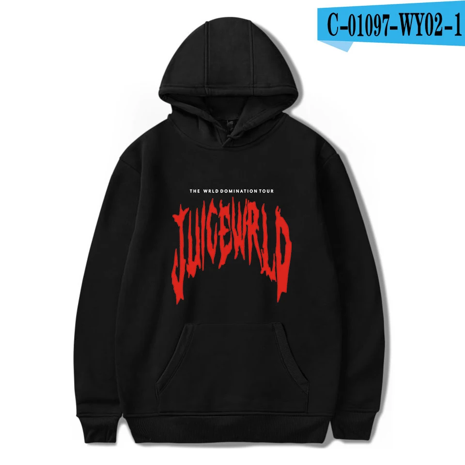 Black Толстовки с капюшоном rapper Juice Wrld для мужчин/женщин, Новое поступление, модный принт, поп-хоп стиль, крутой сок Wrld, толстовка с капюшоном, пальто - Цвет: Black