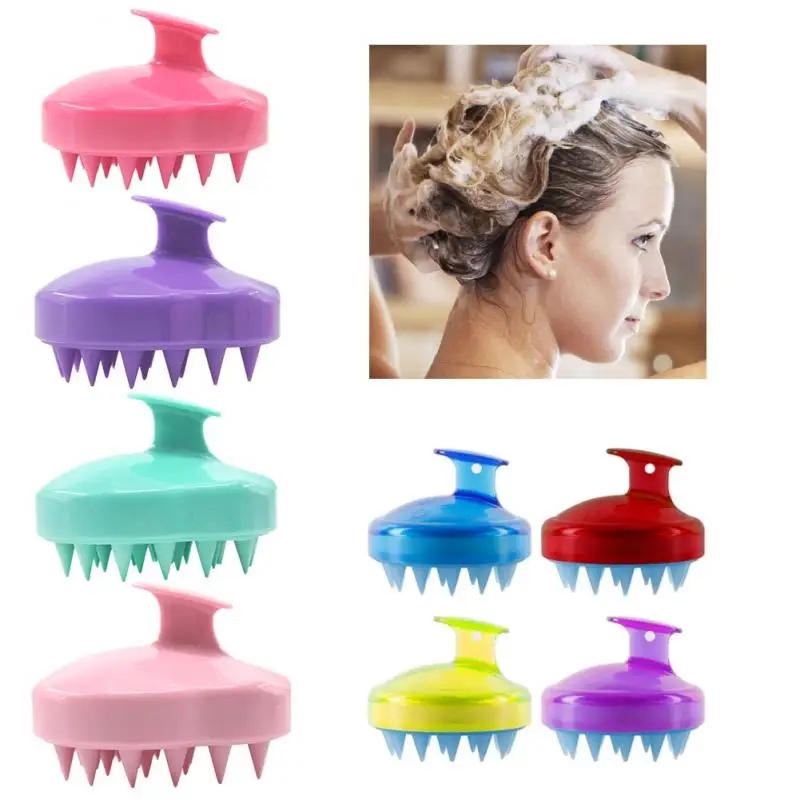 Прямая поставка силиконовая расческа для мытья волос с подушкой безопасности