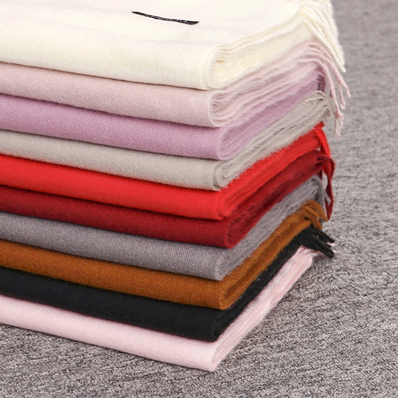 

New Lamb Wool Scarf Korean Student Girl Wild Pure Color European And American Warmth Thick Cashmere Scarf Shawl Cardigan