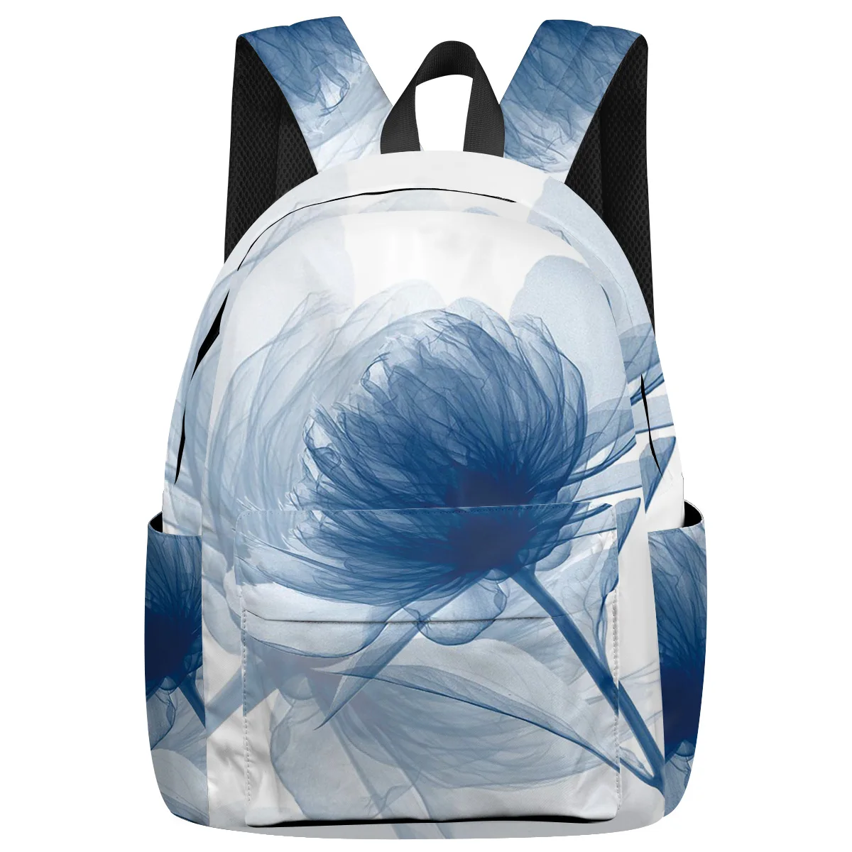 Синий рюкзак с цветочным рисунком для подростков дорожные сумки школьные