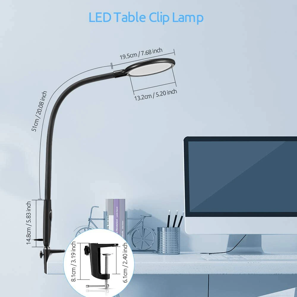 Светодиодсветодиодный настольная лампа на гибкой ножке приглушаемый