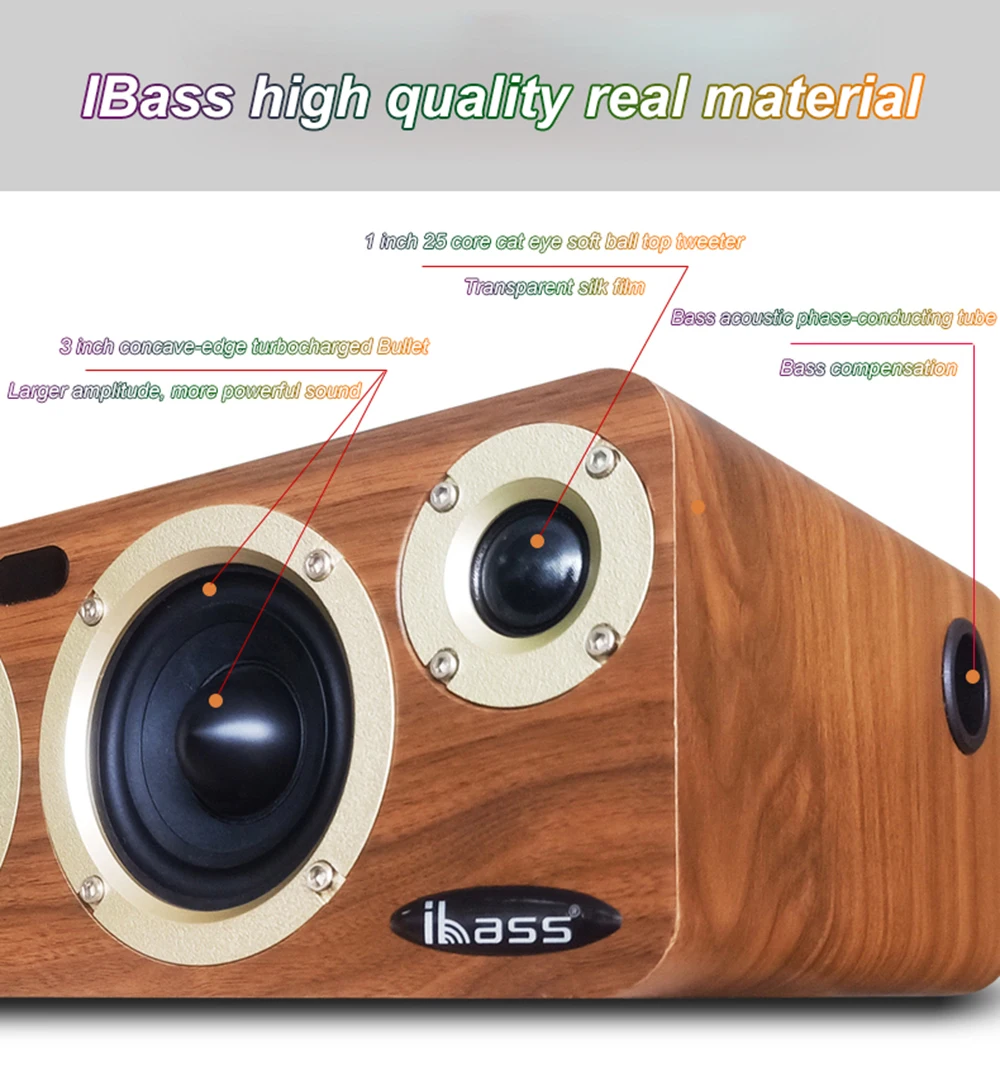 Динамик IBASS SOLO Bluetooth-Колонка для компьютера ТВ коаксиальный аудио сабвуфер