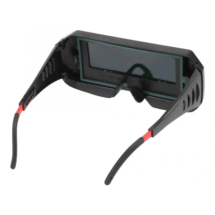 Auto Darkening LCD Welding Helmet Mask Goggles - Solar Welder Eyes Glasses Gas Eye Protection Flip Up Lens+11pcs Black Strap | Инструменты