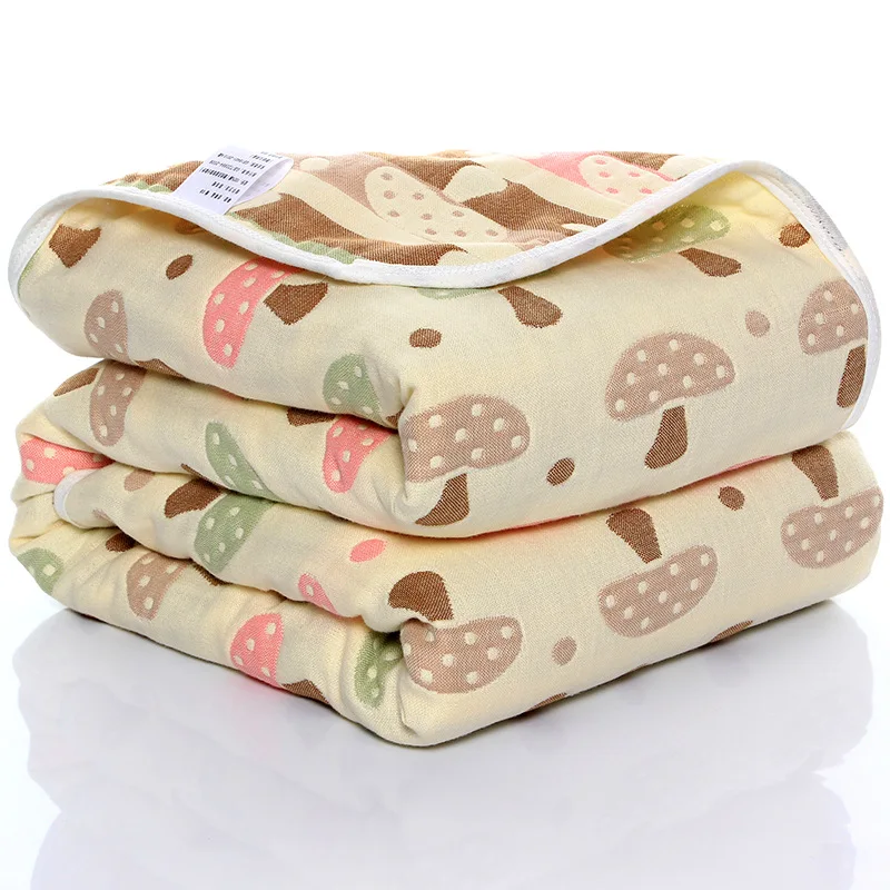 

Baby Summer Blanket Muslin Cotton 6 Layers Thick Newborn Swaddling Autumn Baby Swaddle Bedding Receiving blanket