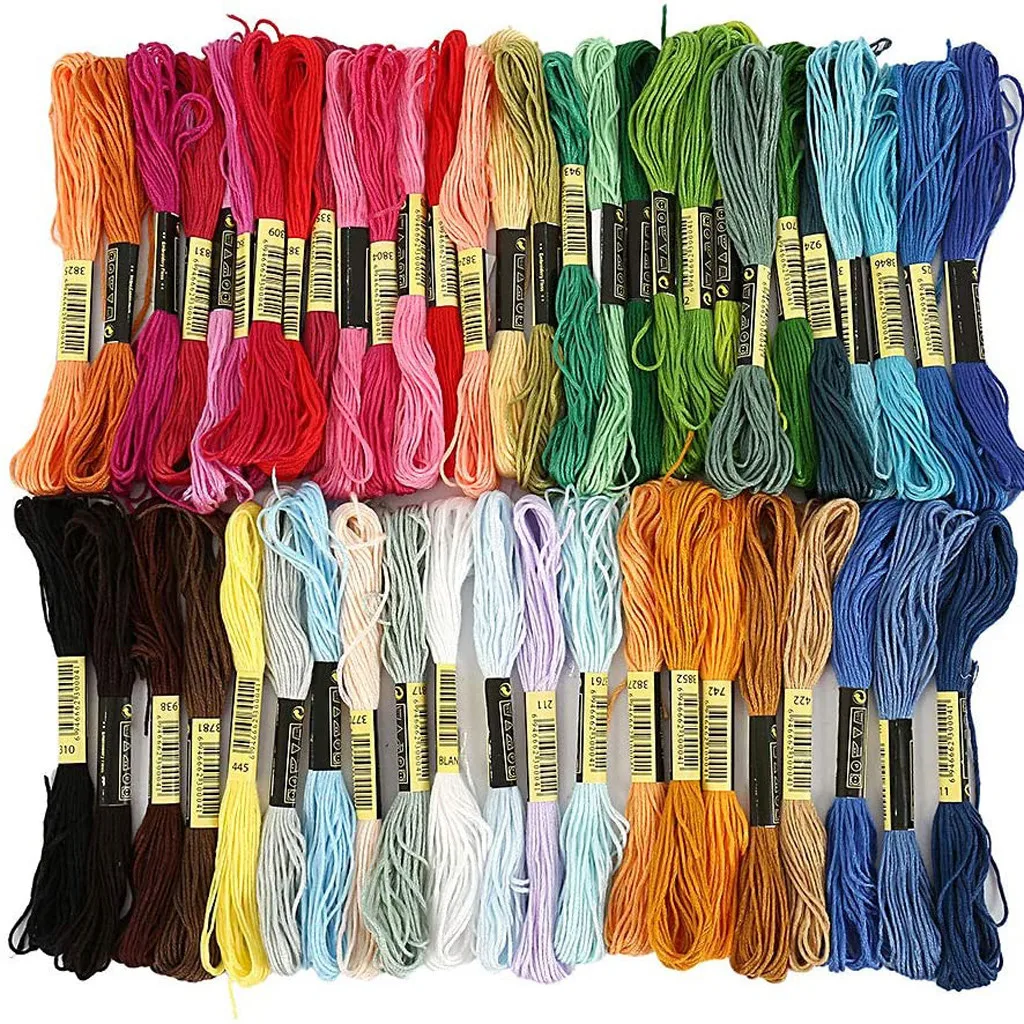 50 Colors Embroidery Cross-Stitch Wooden Frame Hoop Circle Shed DIY hand Craft Sewing Needwork Knitting Sets | Дом и сад