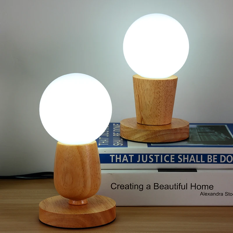 

Wooden Aluminum Table Lamp Retro Loft Desk Edison Bulb 110V/220V Night Light Office lamp Bedroom/Living Room/Cafe Lamp