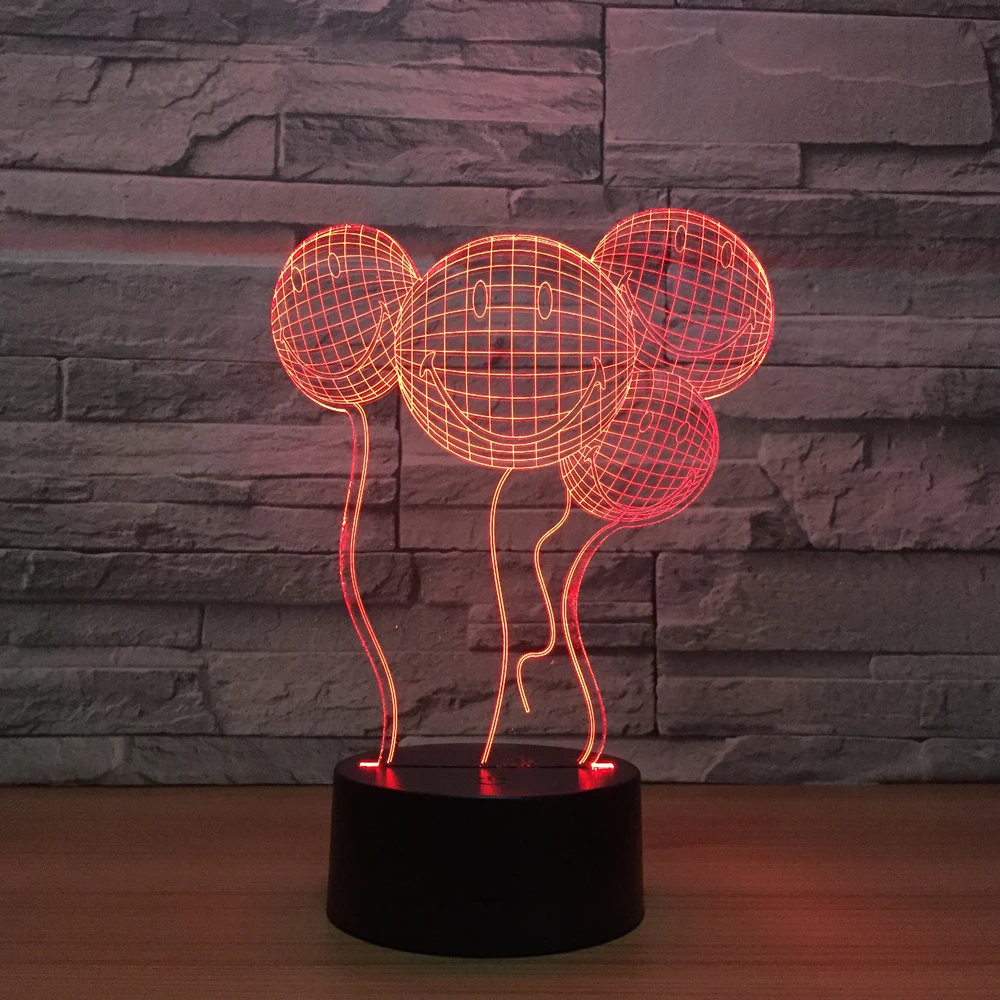 USB светодиодный акриловый 3D ночник на заказ цветной трехмерный Ночной светильник