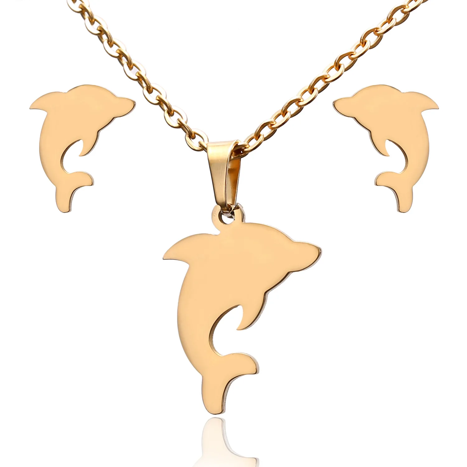 Комплект из колье и серёг нержавеющей стали | Украшения аксессуары