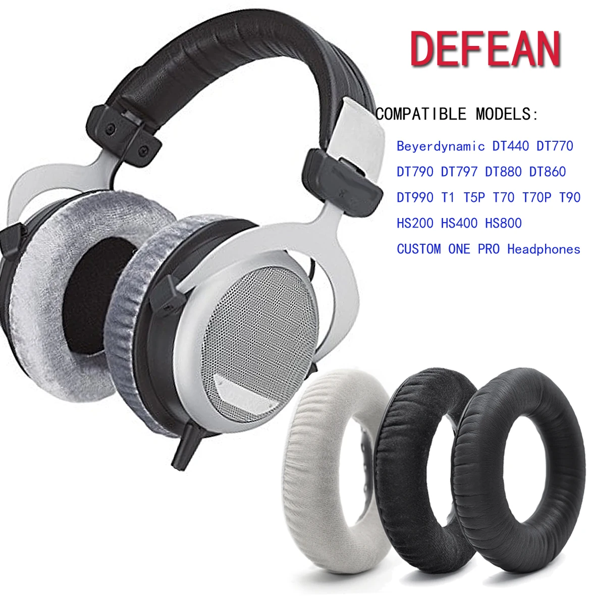 Запасные подушечки для наушников для Beyerdynamic DT770 DT880 DT880PRO DT990 DT990PRO DT531 DT690 DT331 DT440 наушники