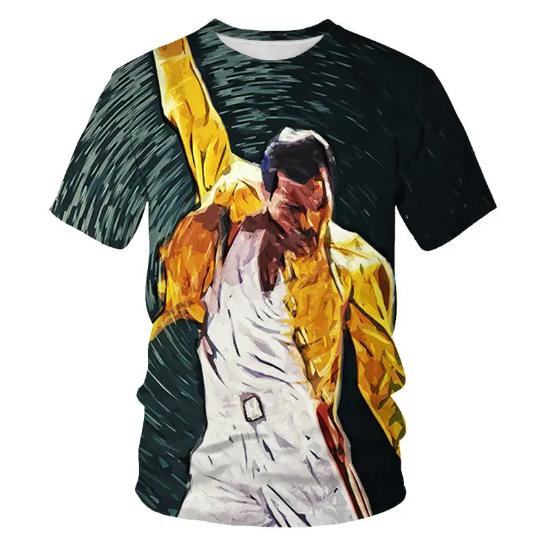 Freddie Mercury The queen Band Футболка Мужская Хип-Хоп рок хипстерская футболка повседневные футболки harajuku Top TeesStar футболка Размер S-6XL